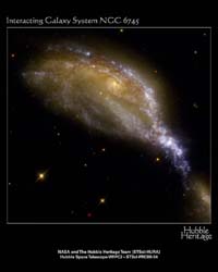 Облако молодых звезд как результат столкновения галактик