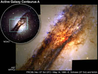 Центавр А: близкая активная галактика, снимок 1